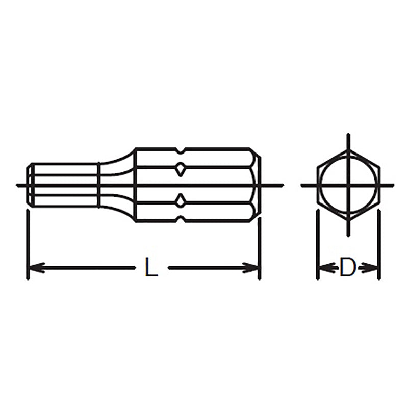 Kenページ 1/4 Hex Dr. Bit 9/64 Hex Length 25mm – Ko-ken USA