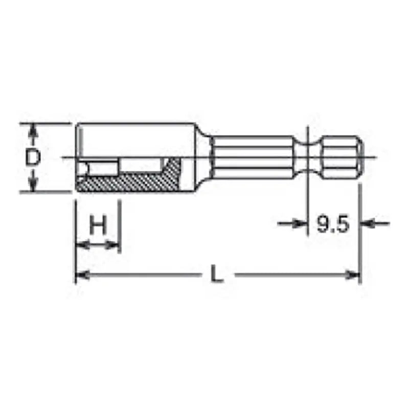 1/4 Hex Dr. TORX® E8 Nut Setter - Length 50mm - Ko-ken USA