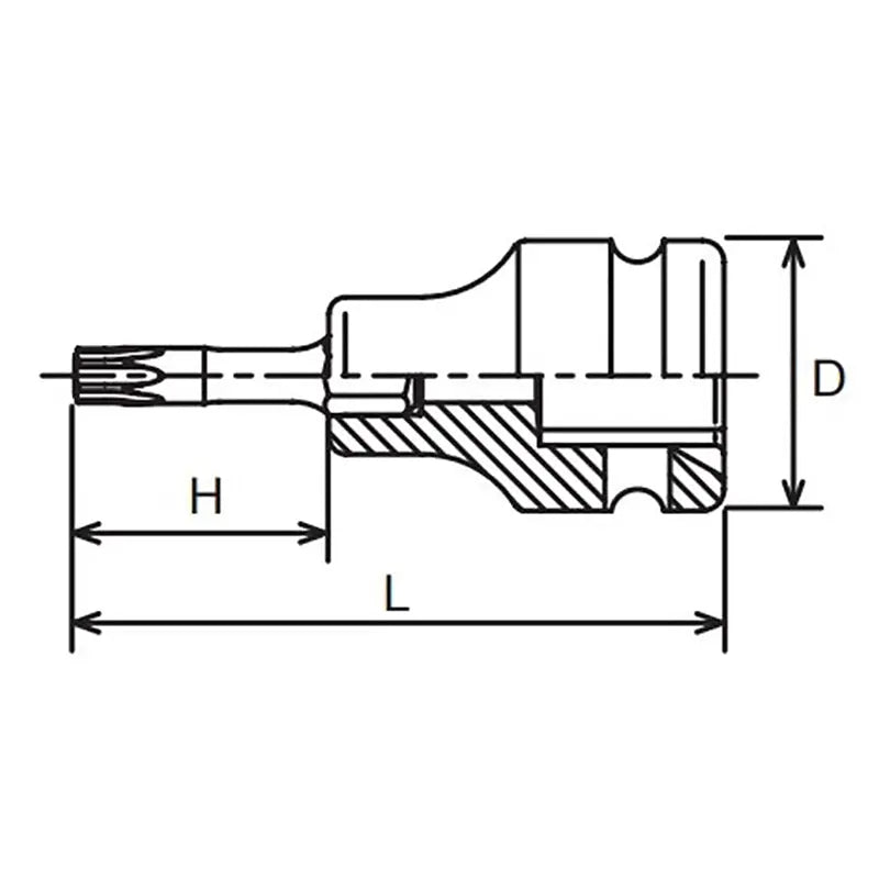 1/2 Sq. Dr. Bit Socket TORX® T50 Length 60mm - Ko-ken USA