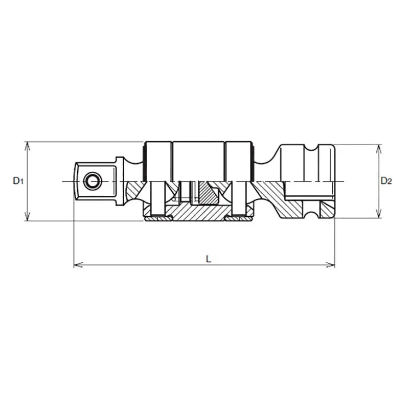 1/2 Sq. Dr. Universal Double Joint 1/2 Square Length 90mm Ball