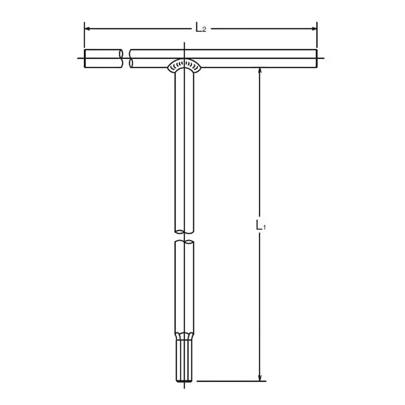 T Handle 6mm Hex Length 300 x 190mm - Ko-ken USA