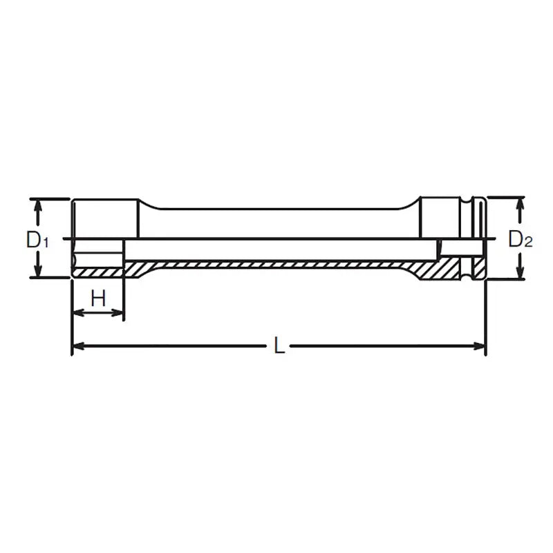 3/4 Sq. Dr. Extra Long Wheel Nut Socket 36mm 6 point Length 400mm
