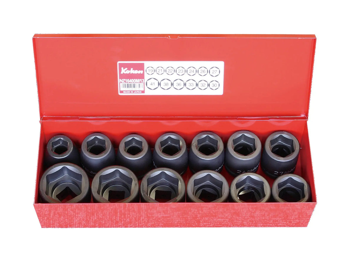 13 Piece 3/4 Sq. Dr. Impact Metric 6-Point Socket Set 19-41mm
