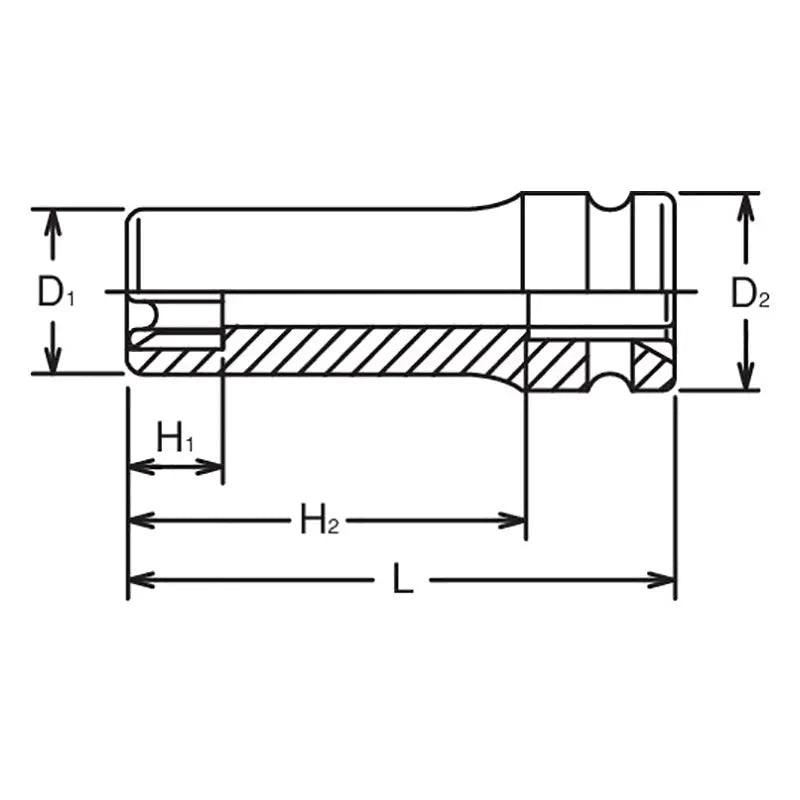 3/4 Sq. Dr. Impact Deep TORX® E28 Socket - Length 100mm - Ko-ken USA