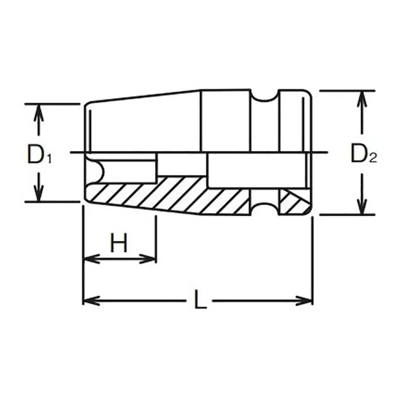 3/4 Sq. Dr. Impact TORX® E28 Socket - Length 60mm - Ko-ken USA