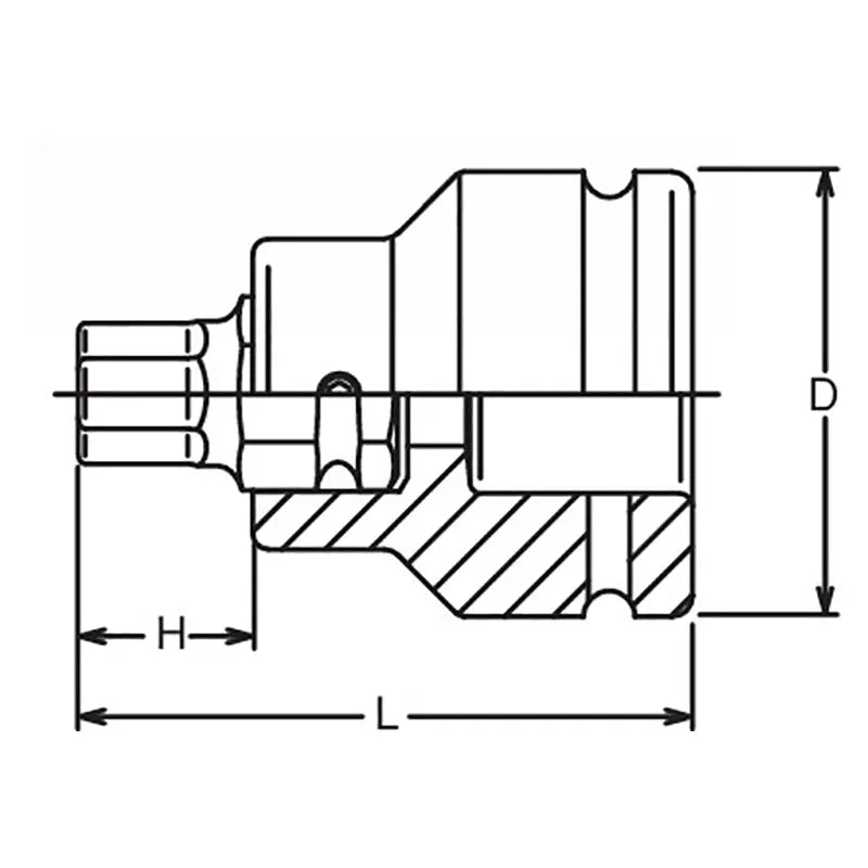 1.1/2 Sq. Dr. Bit Socket 32mm Hex Length 115mm - Ko-ken USA