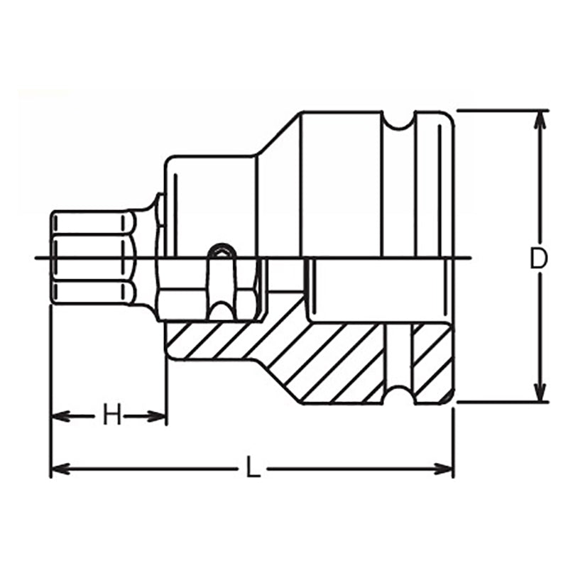 1.1/2 Sq. Dr. Bit Socket 36mm Hex Length 115mm – Ko-ken USA