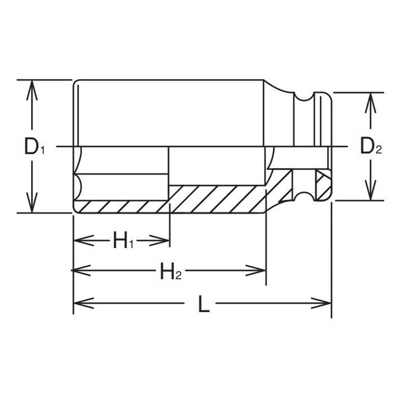kon_@5151　１ 1/4 Sq. Dr. TORX® E6 Socket - Length 22mm – Ko-ken USA