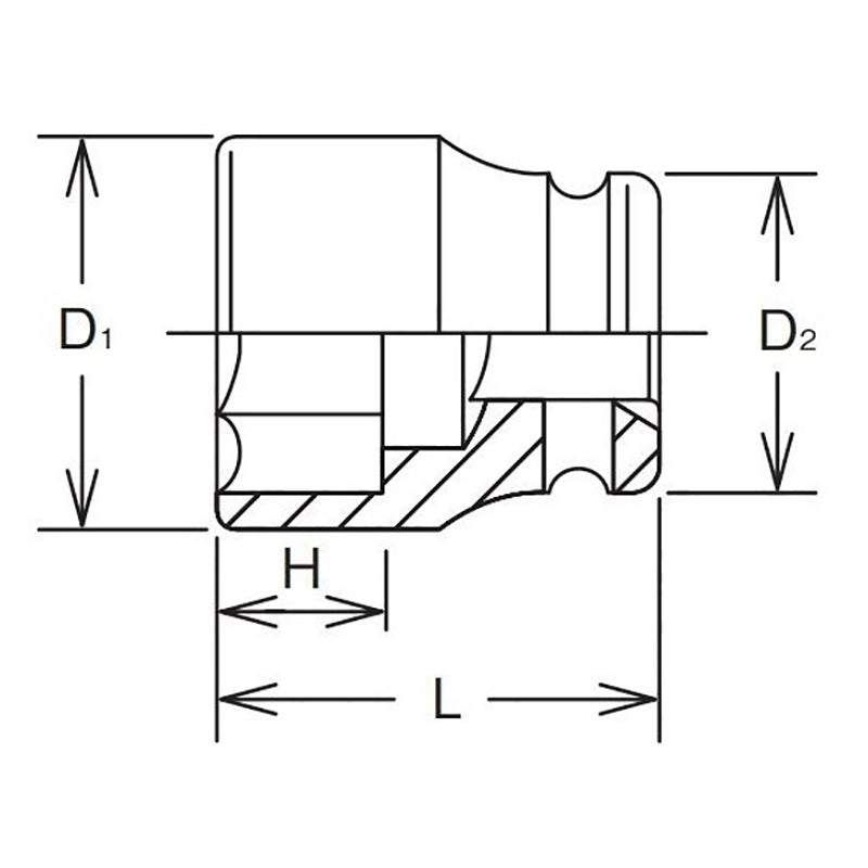 1.1/2 Sq. Dr. Impact SAE 6-Point Socket in 4 5/8