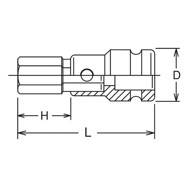 1 Sq. Dr. Bit Socket 24mm Hex Length 98mm - Ko-ken USA