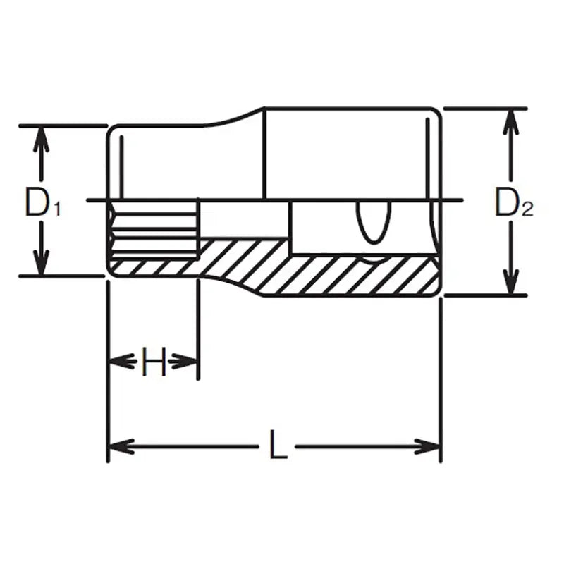 1/4 Sq. Dr. 6 point chrome SAE Socket 1/8 - Ko-ken USA