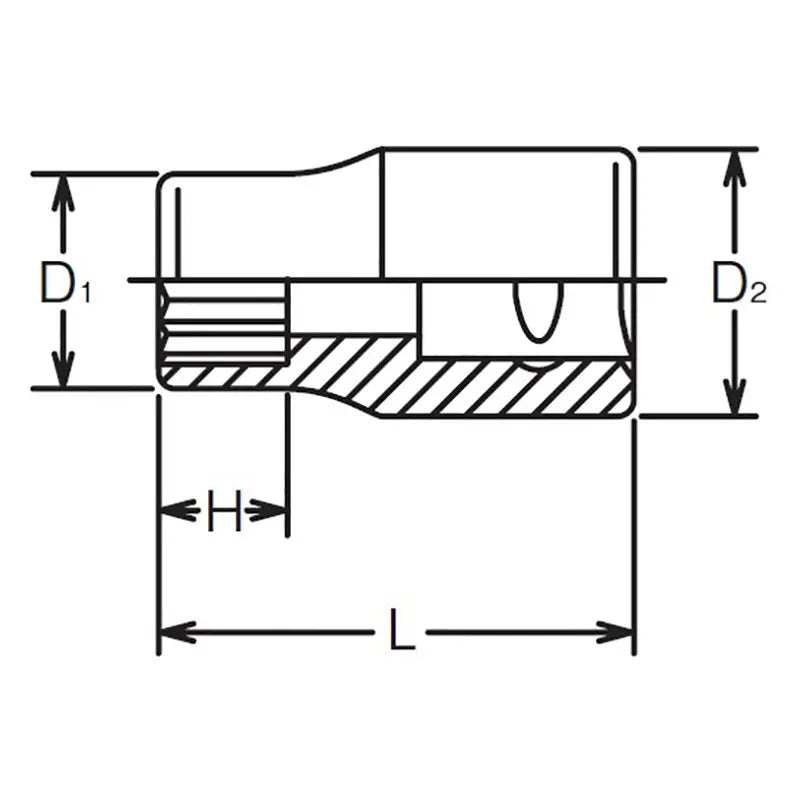 1/4 Sq. Dr. 12 point chrome SAE Socket 11/32 – Ko-ken USA