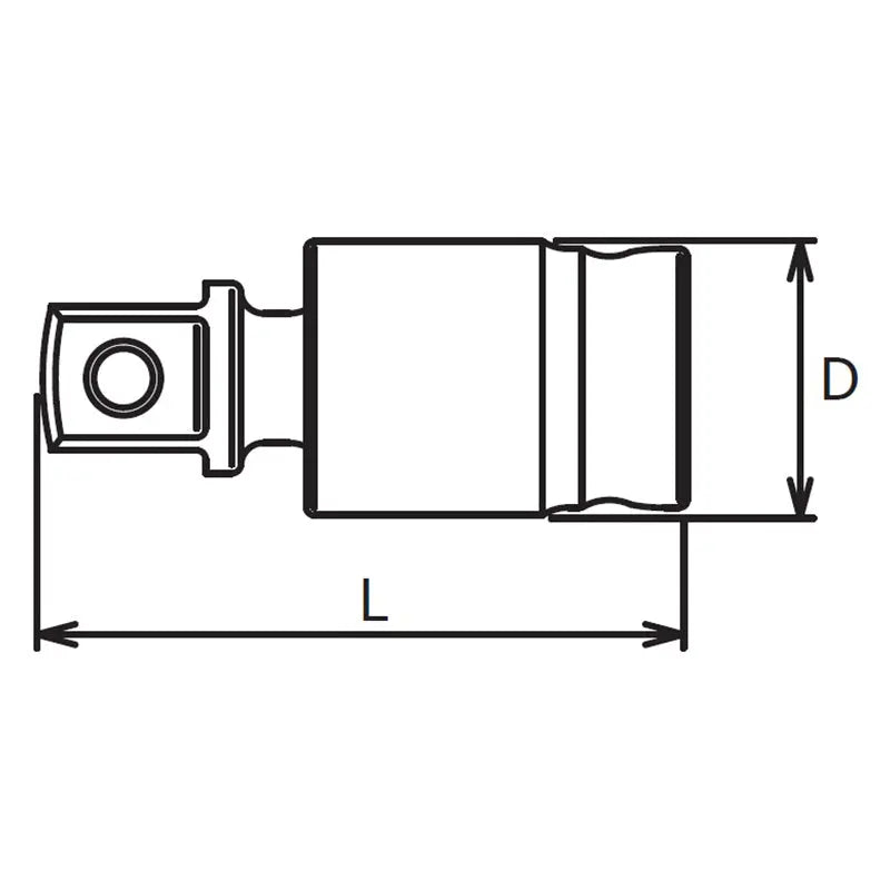 1/4 Sq. Dr. Universal Joint 1/4 Square Length 30mm Z-series - Ko