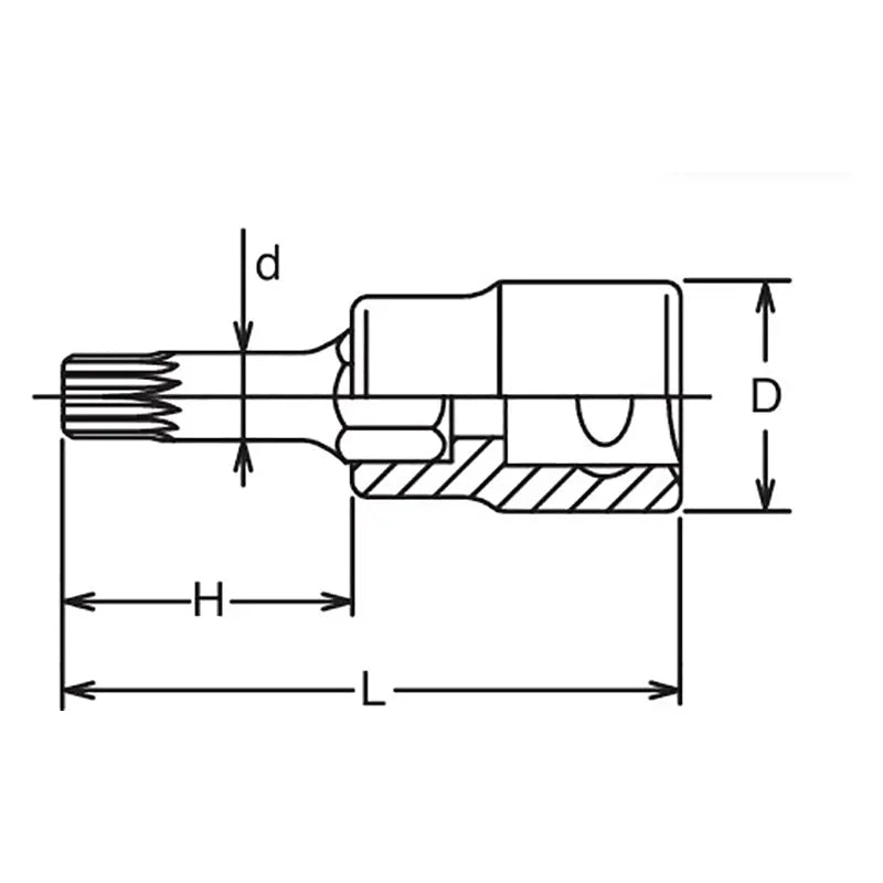 3/8 Sq. Dr. Bit Socket XZN M8 Triple Square Length 38mm - Ko-ken USA