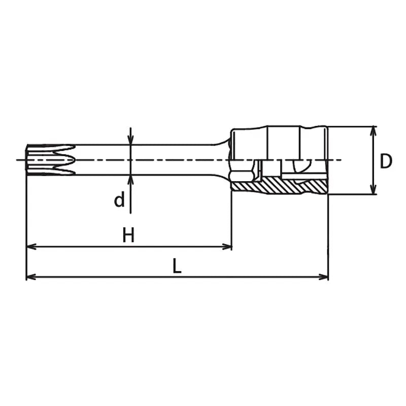 3/8 Sq. Dr. Z-Series TORX® T30 Bit Socket - Length 75mm - Ko-ken USA