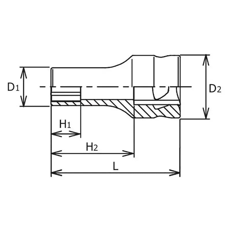 3/8 Sq. Dr. Z-series Metric Semi-Deep 6 point Chrome Socket - 17mm