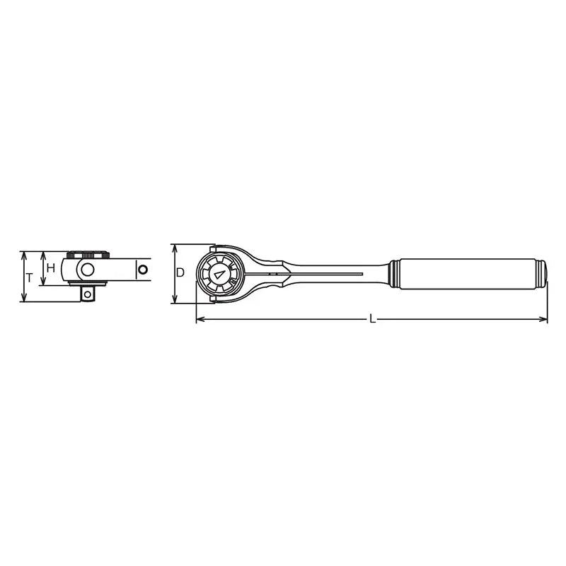 Signet S34708 Swivel Head Ratchet Spanner Wrench - 8 Mm Size, Flex Head Design