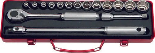 1/2 Sq. Dr. 16 Piece 12-Point Metric Socket Set 8-26mm - Ko-ken USA