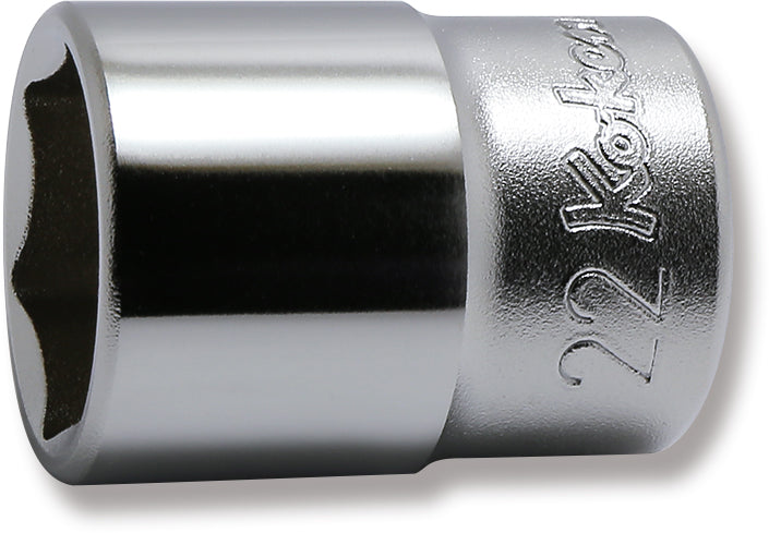 1/2 Sq. Dr. Chrome 6 Point Metric Socket 22mm – Ko-ken USA