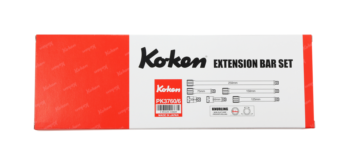 KOKEN PK2760/6 1/4 Extension bar set (6 pcs.)