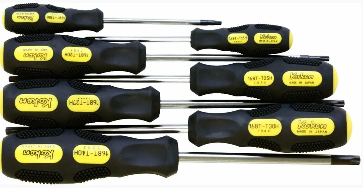 7 Piece Tamper-Resistant TORX® Screwdriver T10H-T40H - Ko-ken USA