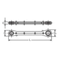 Ratcheting Ring Wrench  13x17mm 6 point Length 200mm Reversible