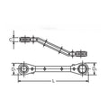 Reversible Ratcheting Ring Wrench TORX® E6xE8 - Length 104mm