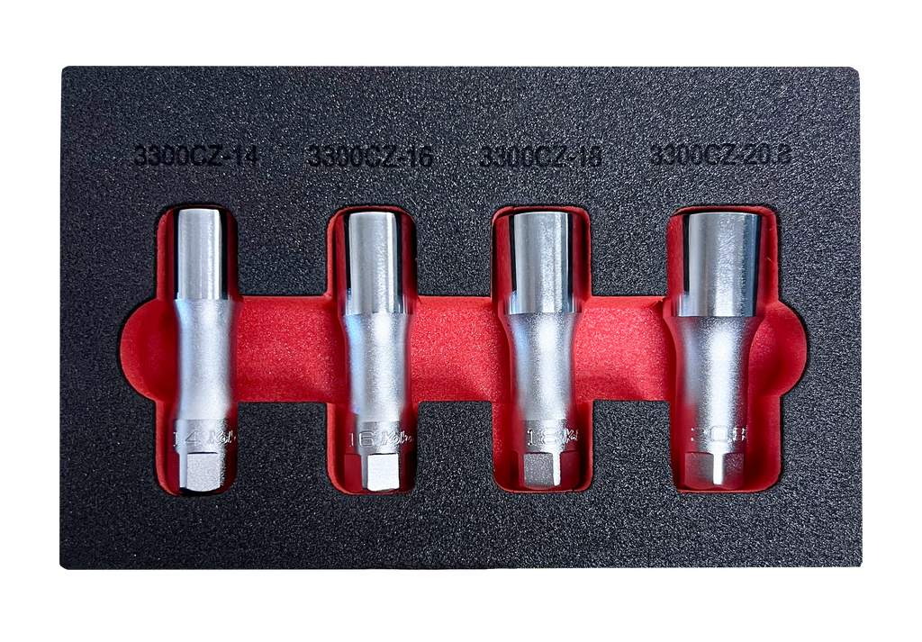 3300CZ Clip Type, Z-Series, Spark Plug Socket Set in Foam