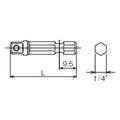 1/4 Hex Dr. Adaptor  1/4 Square Length 100mm Ball type