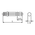 1/4 Hex Dr. Adaptor  1/4 Square Length 50mm Pin type