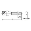 1/4 Hex Dr. Adaptor  3/8 Square Length 50mm Pin type