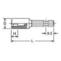 1/4 Hex Dr.  TORX® E10 Nut Setter - Length 50mm