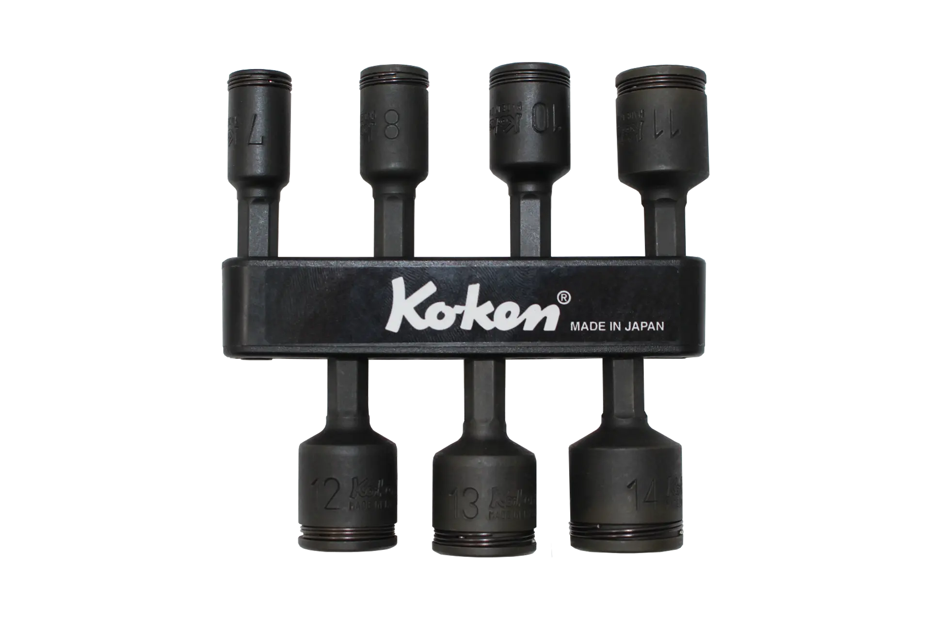 1/4 Hex Dr. 7 Piece Impact 6-Point Metric NUT GRIP® Nut Setters 7-14mm