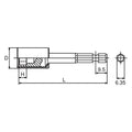 1/4 Hex Dr. Nut Setter with Plastic Protector  14mm 6 point Length 75mm  Turnable POM cover