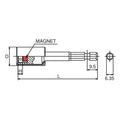 1/4 Hex Dr. Nut Setter with Plastic Protector  12mm 6 point Length 100mm Magnet Turnable POM cover