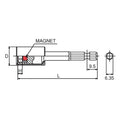 1/4 Hex Dr. Nut Setter with Plastic Protector  12mm 6 point Length 150mm Magnet Turnable POM cover