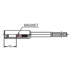 1/4 Hex Dr. Nut Setter 10mm 6 point Length 75mm Slide Magnet - Ko