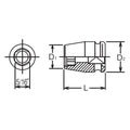 1/4 Sq. Dr. Adaptor  5/16 For 5/16H Bit Length 25mm