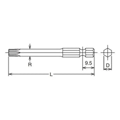 1/4 Hex Dr. TORX® T20 Bit - Length 100mm - Ko-ken USA