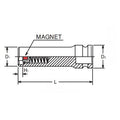 1/4 Sq. Dr. Socket  10mm 6 point Length 48mm Slide Magnet