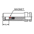 1/4 Sq. Dr. Socket  7mm 6 point Length 48mm Slide Magnet