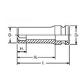 1/4 Sq. Dr. Socket  10mm Pathfinder Length 48mm