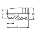 1/4 Sq. Dr. Socket  12mm Surface Length 23mm