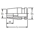 1/4 Sq. Dr. Socket  1/4 6 point Length 23mm Self-Tapping screw