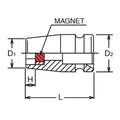 1/4 Sq. Dr. Socket  1/2 6 point Length 30mm Self-Tapping screw Magnet