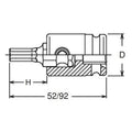 3/8 Sq. Dr. Bit Socket  8mm Hex Length 52mm