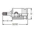 3/8 Sq. Dr. Bit Socket XZN M14 Triple Square Length 52mm