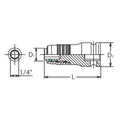 3/8 Sq. Dr. Adaptor  1/4 For 1/4H Bit Length 45mm Locking Quick release