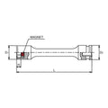 3/8 Sq. Dr. Extension Socket  10mm 6 point Length 100mm Magnet