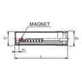 3/8 Sq. Dr. Socket with Plastic Protector  12mm 6 point Length 80mm Slide Magnet Turnable POM cover